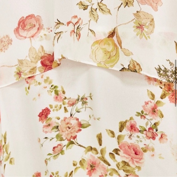 Zara Maxi Floral Ruffle Skirt NWT - Picture 2 of 5
